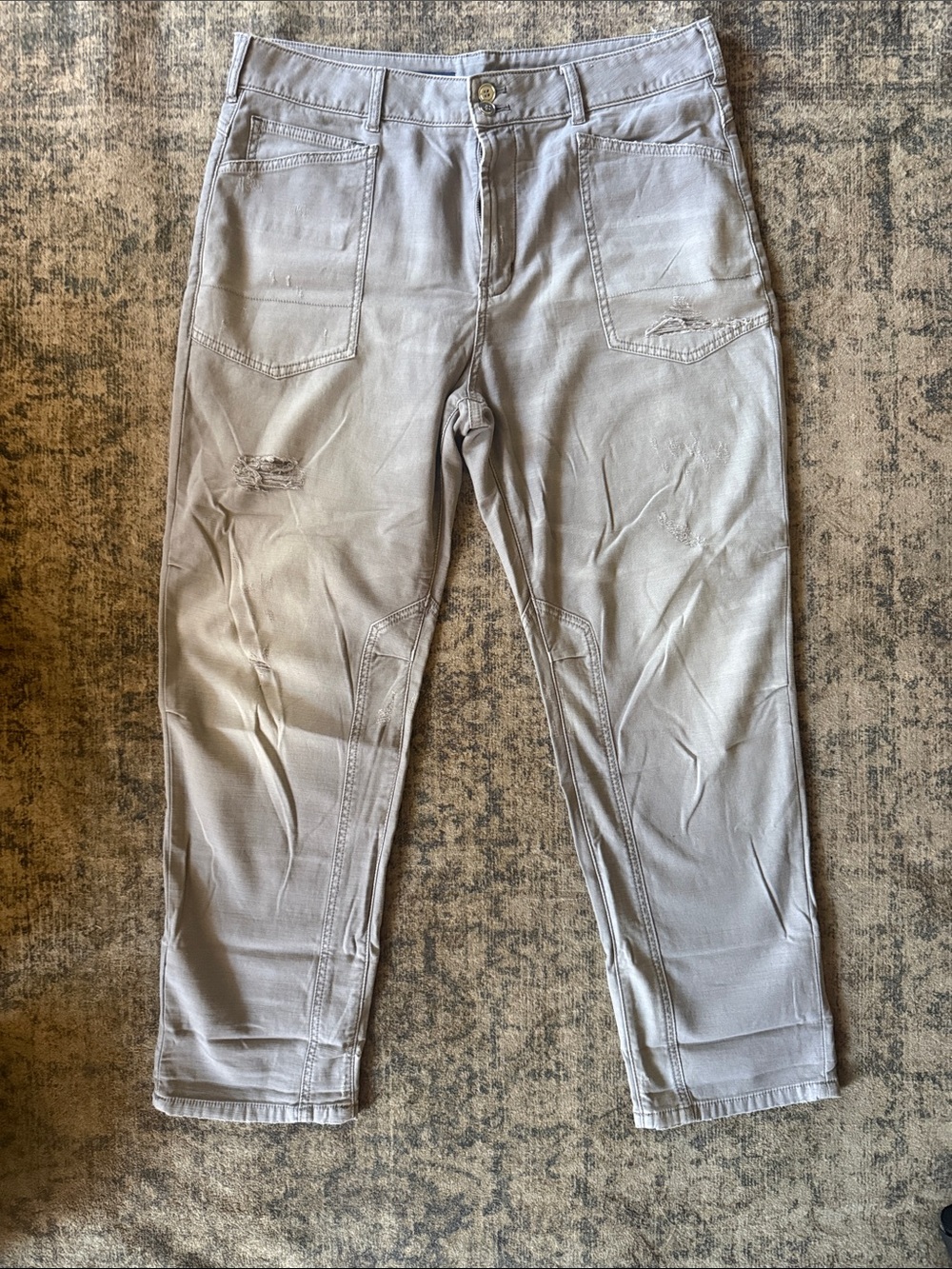 Pilcro Light Gray Wide Leg Women's Pants